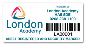 Academy asset barcode label